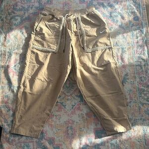 Women’s Tan Pants with fuzzy accent